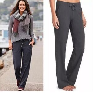 Athleta Midtown Pull-On Elastic Waist Mid-Rise Trouser Sweatpants Grey 2
